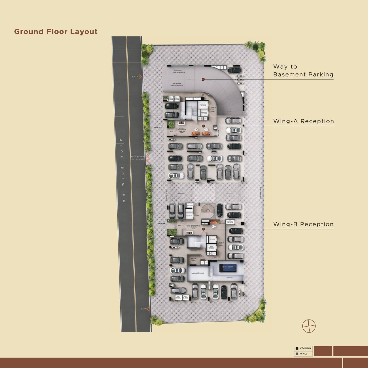 Akara 4.5 BHK apartment carpet area floor plan layout 3060 sq ft