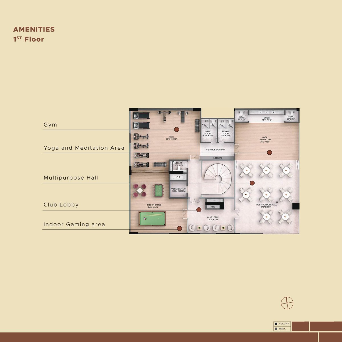 Akara 4.5 BHK apartment carpet area floor plan layout 3060 sq ft
